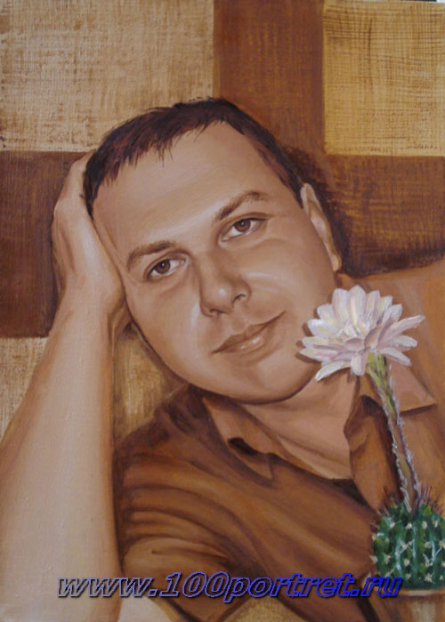 Мужской портрет маслом Александр