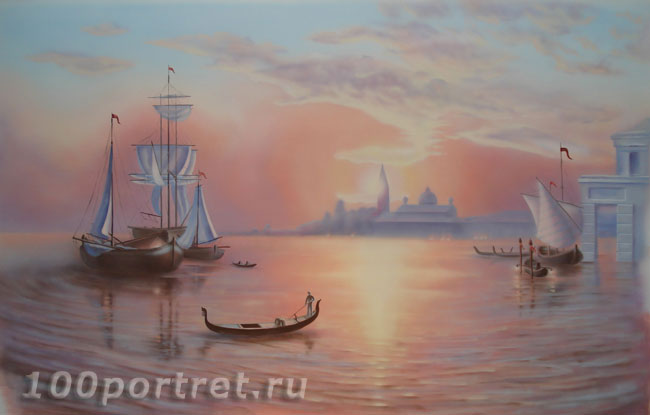 Роспись стен Венеция, морской пейзаж художник Филимонов Сергей Владимирович