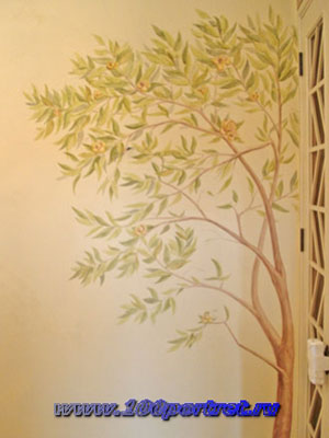 Художественная роспись стен. Роспись дерева