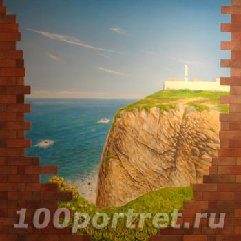 Роспись стены - Cabo de roca